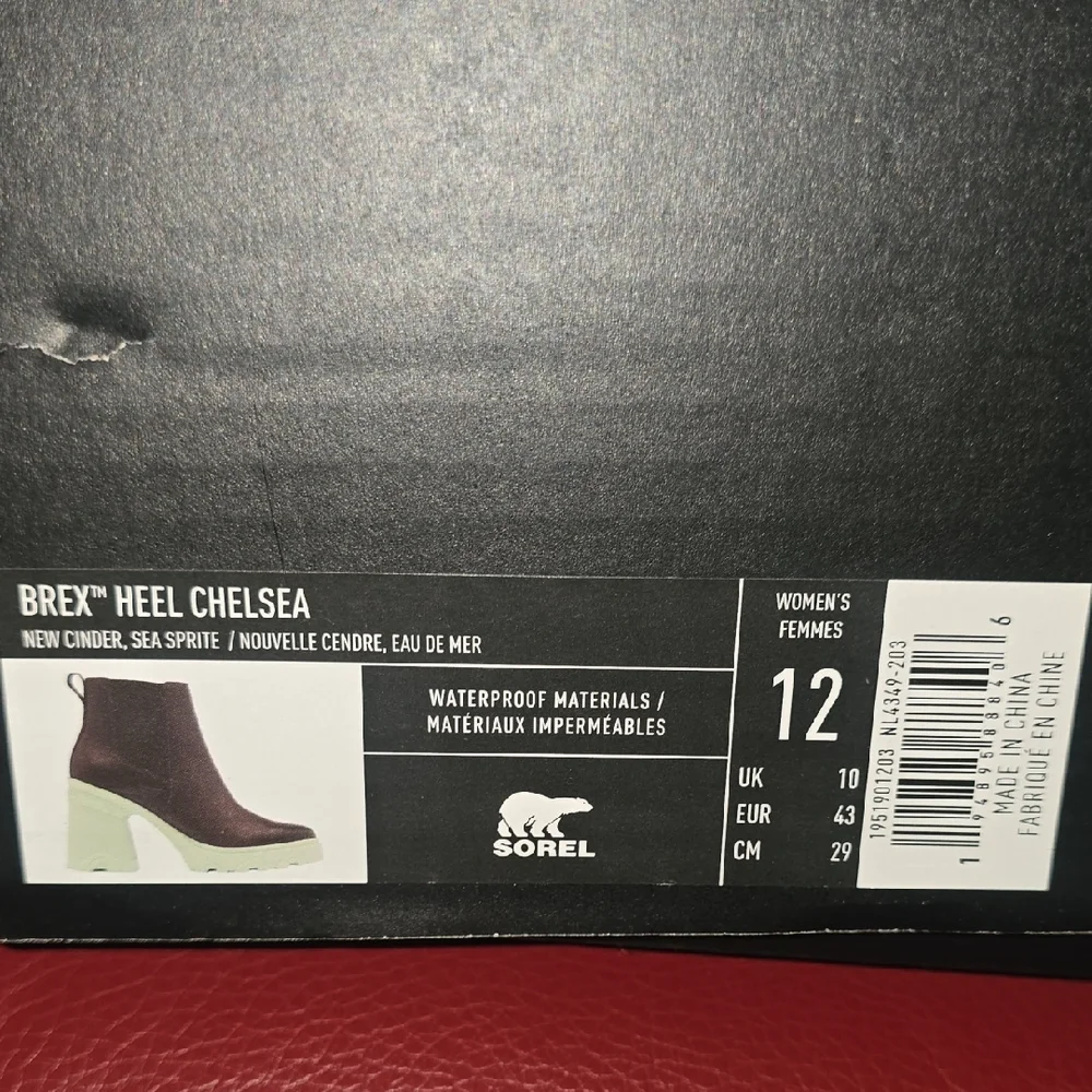 Sorel Brex Brown Leather Heeled Chelsea Boots with Mint Soles, Sz 12 - Picture 2 of 6